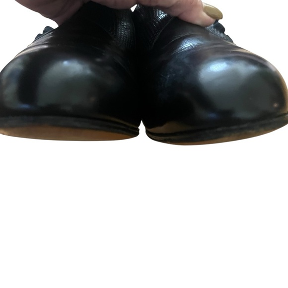Bally Vasano Swiss Luxury Fashion Vintage Leather Slip On Loafer Pump Heels SZ 9 - Picture 11 of 12